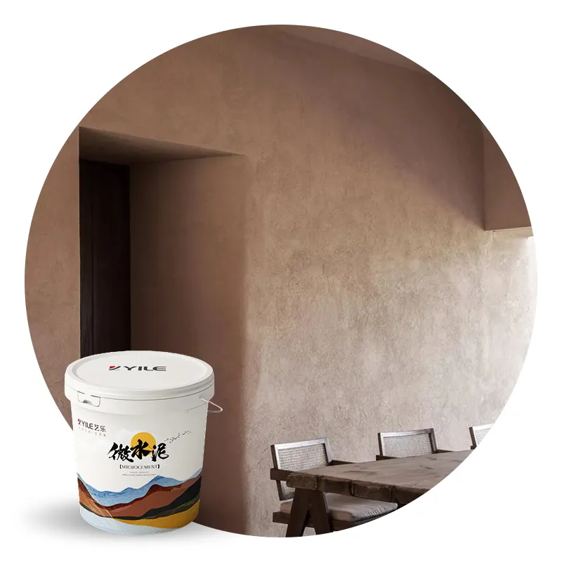 Yile Muur Stopverf Niet-Giftig Microcement Poeder Dubbele Componenten Plafond/Vloer/Muur Micro Cement Coating