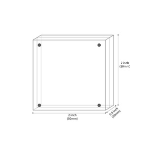 Mini bảng vuông trang trí nội thất miễn phí-đứng rõ ràng Acrylic khối 2x2 ảnh khung hình - Product Image 4