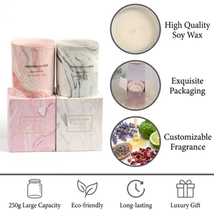 Velas Aromáticas de Cera de Soya de Lujo Hechas a Mano, con Fragancia de Aceite, de Larga Duración, Modernas, en Set de Regalo para San Valentín - Product Image 1