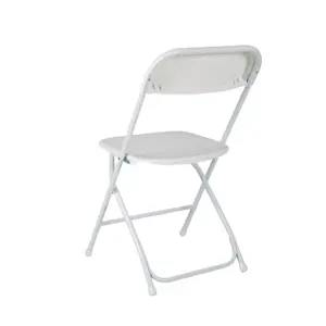 White /black Plastic Steel Wedding Bbq Outdoor Folding Chair For Event/party Chair