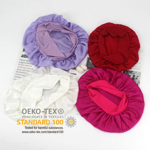 Bonnets de <span class=keywords><strong>nuit</strong></span> en <span class=keywords><strong>soie</strong></span> pour femmes et dames, bonnets doux réglables, nouvelle mode 100%, Bonnet en <span class=keywords><strong>soie</strong></span> de mûrier, nœud papillon, Style <span class=keywords><strong>Turban</strong></span> - Product Image 6
