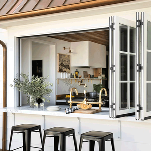 Fenêtre pliante verticale moderne en PVC, double vitrage, insonorisée, écoénergétique, pour cuisine, salle de bain, balcon, résidentiel - Product Image 2