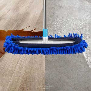 Vente en gros de serpillères DS915 à manche réglable, pour sols en bois dur, microfibres, utilisation humide et sèche, serpillère plate réutilisable à 180 degrés - Product Image 3