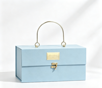 Boîte cadeau de luxe avec poignée métallique, boîte d'emballage pour bougie en papier mat avec loquet et logo personnalisé pour bougie d'aromathérapie
