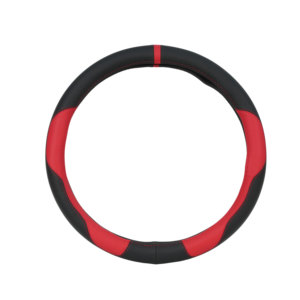 Venta al por Mayor de Fundas para <span class=keywords><strong>Volante</strong></span> de Auto AUDLY, Diseño Rojo y Negro, <span class=keywords><strong>Cuero</strong></span> Genuino, 4 Radios, para el 90% de los Modelos de Auto, Suministro al por Mayor - Product Image 2