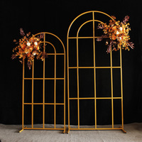 Accessoires de mariage arc en fer forgé fond écran route fleur cadre extérieur scène de mariage décoration fenêtre ornements.