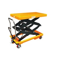 Table élévatrice à ciseaux hydraulique manuelle industrielle PT150A/PT300A, chariot élévateur manuel, plateforme de déchargement, transpalette, chariot élévateur