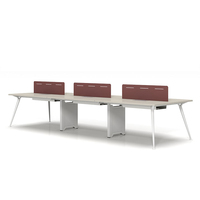 Meubles de bureau modernes, postes de travail en forme de L, cloisons de bureau, table ergonomique en bois avec armoire de rangement
