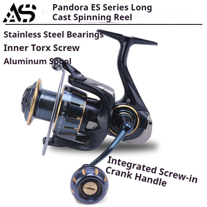 Carrete de Pesca Giratorio <span class=keywords><strong>ES</strong></span> Serie 3000-7000, Mano Derecha, 6 Rodamientos, Metálico, Alta Velocidad, Relación de Engranajes 5.2:1, Señuelo Artificial, Lago, Carpa, 550g - Product Image 1