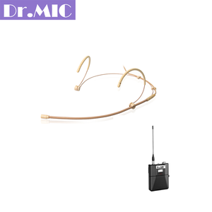Mini micrófono profesional para auriculares Beige, XLR de plástico ligero para comunicación inalámbrica por cable Body-Pack - Product Image 2