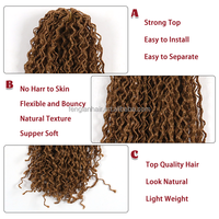 Extensions de cheveux synthétiques souples pour femmes noires, micro-tresses Zizi pré-tressées de 24 pouces, petites, fines et bouclées, pour crochet DIY