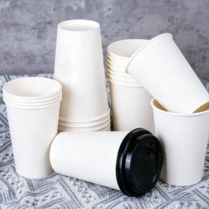 Wholesale Disposable Paper Coffee <b>Cups</b> WHITE Single Wall Takeaway <b>Cups</b> for Hot/<b>Cold</b> Drinks - Product Image 2