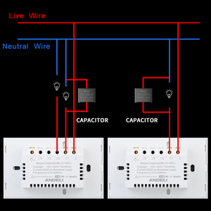 1 gang dọc loại Wifi chuyển đổi ánh sáng Loa điều khiển bằng giọng nói với Alexa và Google LED chúng tôi/AU tiêu chuẩn - Product Image 4