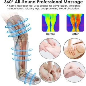 Botas Masajeadoras para Pantorrillas, Pies y Rodillas con Calor y Compresión <span class=keywords><strong>de</strong></span> Aire para la Circulación y Relajación, Envoltura Completa 360 con Control Remoto, Fácil <span class=keywords><strong>de</strong></span> Usar - Product Image 3