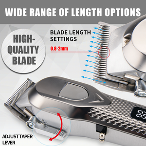 PRITECH chuyên nghiệp không dây cắt tóc 2000mAh pin lithium USB có thể sạc lại tông đơ người đàn ông dẫn thép không gỉ khách sạn sử dụng - Product Image 3