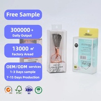 Kit d'outils pour extensions de cils en gros, boîte en plastique, boîte transparente pour nettoyage des cils, cosmétiques, boîtes en plastique personnalisables avec logo