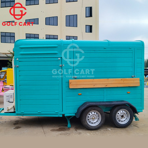 Precio barato Street Mobile Mini Ice Cream Pizza Fast Food <span class=keywords><strong>Van</strong></span> Cart on Wheels Small Food Truck Trailer Horse Trailer para la venta EE. UU. - Product Image 2