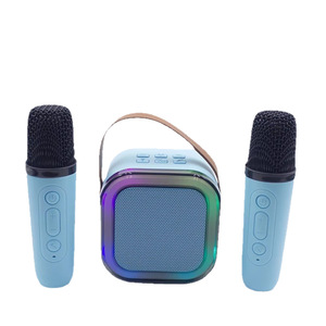 Système de karaoké portable en plastique avec 2 micros sans fil, alimenté par piles, cadeaux pour enfants - Product Image 4