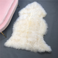 Tapis en fourrure de mouton entier pour lit, vente en gros