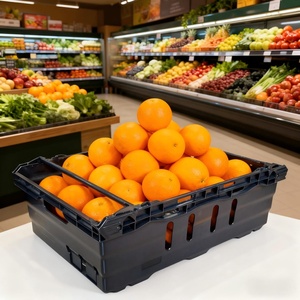 Caja <span class=keywords><strong>de</strong></span> Plástico PP Resistente, Apilable y Encajable, Perforada con Malla, Reciclable, para Frutas y Verduras, 35L, 20KGS, HAOSEN - Product Image 4