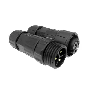 M16 2pin 3pin 5pin 6pin Waterproof Power Wire Connector 3P 5P IP68 Plastic Waterproof Cable Connectors For Led Lighting