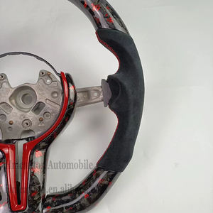 Volante personalizado de fibra de carbono con costuras rojas para 5 6 7 Series M5 M6 F10 F30 E90 E46 F80, accesorios para automóviles - Product Image 4