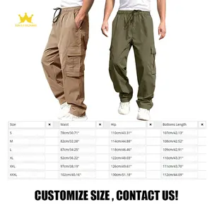 Popular style of men's Cargo pants  special drawstring design for easy movement support customization