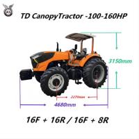 Tracteur agricole KESHENG série TD 100-160 CV, châssis robuste, haute performance, longue durée de vie, excellent rapport qualité-prix