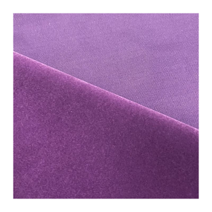 100% polyester <strong>purple</strong> color cotton <strong>Velvet</strong> Flocked Upholstery Fabric - Product Image 4