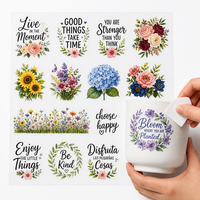 Autocollants personnalisés UV DTF pour pots de fleurs et décorations de jardin, étiquettes de plantes extérieures durables et imperméables, logo