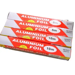 Rolo de papel para embalagem de alimentos, rolo de papel de alumínio prata doméstica de grau alimentar, preço de fábrica, 8011