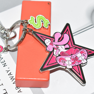 Trung Quốc Nhà sản xuất tùy chỉnh thân thiện với môi cá nhân cầu vồng pentastar kẽm hợp kim sắt Keychains khuyến mại Carabiners - Product Image 6