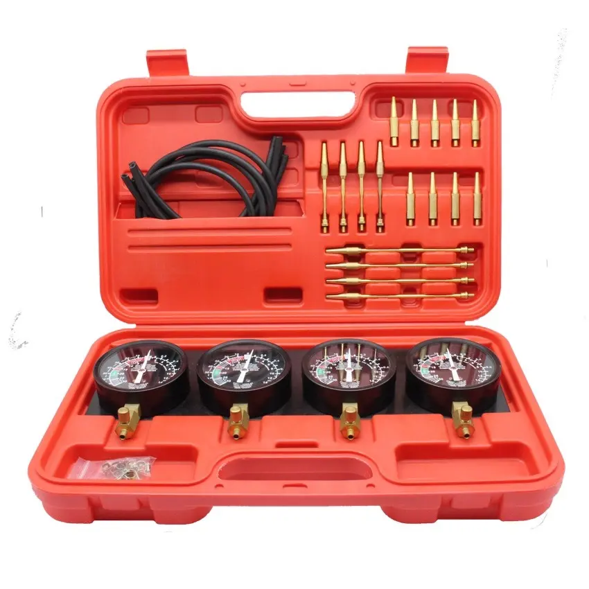 Universele Professionele Brandstof Vacuüm Carburateur Synchronisator Gereedschapset Set Voor Motorfiets Reparatie Gereedschap Meter 2/4 Cilinder