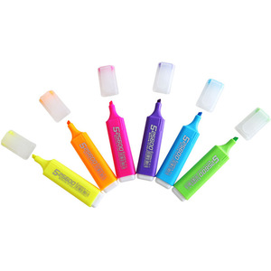 Marcadores de Oficina y Escolares de Plástico con Punta Inclinada de 5.0 mm, Amarillo, Rosa, Naranja, Verde, Azul, Morado, Impresión Digital - Product Image 1