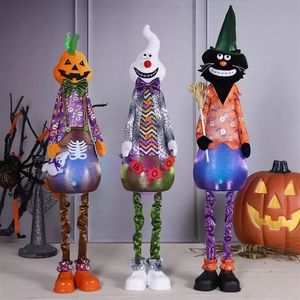 Decoración de Halloween Luminosa de 3 Piezas, Calabaza, Fantasma y Gato Negro Flexibles para Exhibición en Interiores y Exteriores - Product Image 1