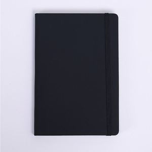 Classic <b>A5</b> Journal Notebook Low Cost PU Leather Hardcover with Elastic Strap for Office Business Promotion Personal Planner - Product Image 4