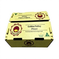 Boîte en carton ondulé recyclé pour usage industriel, empilable, pliable, pour fruits, boîte en carton pour pitaya, personnalisable, avec revêtement UV