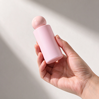 Flacon de parfum en verre rose mat 50 ml 1,7 oz, corps cylindrique, bouchon sphérique, vente en gros, approvisionnement en vrac, marque privée