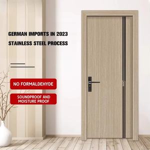 Puerta Interior de Diseño Moderno de Alta Calidad a Bajo Precio, Puerta Corredera de Madera Natural Sólida para Entrada con Marco Acabado - Product Image 5