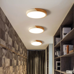 Lámpara Colgante Cuadrada Moderna de Madera, Acabado Blanco, LED 6000K, Luz Diurna, Espectro Completo, CRI 90, Garantía de 3 Años, Tamaño Grande, Regulable - Product Image 1