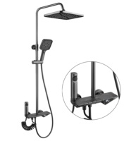 Système de mélangeur de robinet de douche en laiton de bonne qualité Piano jeu numérique ensemble de douche cuivre céramique laiton pour le projet d'appartements d'hôtel