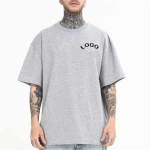 Fabricant OEM Vente de Gros Lourd de Haute Qualité Surdimensionné Logo Personnalisé Blanc 100% Coton Boxy T-shirt Uni pour Hommes - Product Image 1