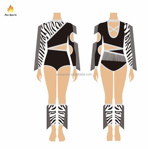 Custom Sexy Meisje Cheerleader Kostuum Hot Spandex Kinduniformen Met Strass Gedrukte Technieken Sublimatie Set - Product Image 6