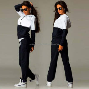 Lot de 2 survêtements <span class=keywords><strong>en</strong></span> molleton éponge pour femmes, pantalons de survêtement, vestes à capuche, ensembles de sweats pour filles - Product Image 4