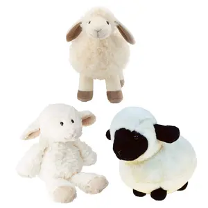 Jouets en peluche de mouton poupées en peluche drôles agneau blanc avec musique oeuvre personnalisée intégrée et Logo faisable