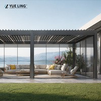 Pergola de jardin extérieure en aluminium à toit à lames orientables, sur mesure, pour les constructeurs et les entrepreneurs en bâtiment, pergola de patio pour la cour