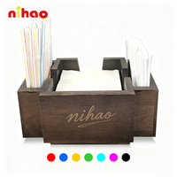 Distributeur de serviettes en bois NIHAO avec logo personnalisé pour restaurant, café, hôtel, fournitures de table