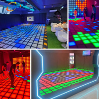Panneaux lumineux LED interactifs pour piste de danse 30x30cm, équipement d'éclairage de scène RGB pour discothèque, vente chaude