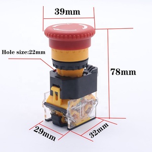 Botón de Parada de Emergencia Tipo Hongo LA38-11ZS-SJK, Giratorio, Reiniciable, 415V 10A, Tamaño del Orificio: 22mm, Punto de Contacto de Cobre 203 209B - Product Image 3