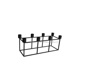 Candelabro de METAL con forma cuadrada para decoración del hogar, soporte de 4 brazos de alta calidad con forma de alambre - Product Image 6